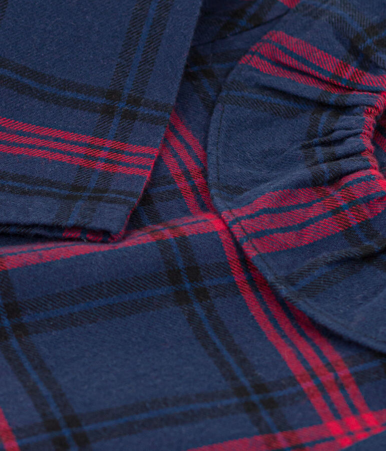 Blusa de manga larga de franela para beb&eacute; azul/multicolor