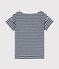 Camiseta de rizo a rayas para niño azul MEDIEVAL/blanco MARSHMALLOW