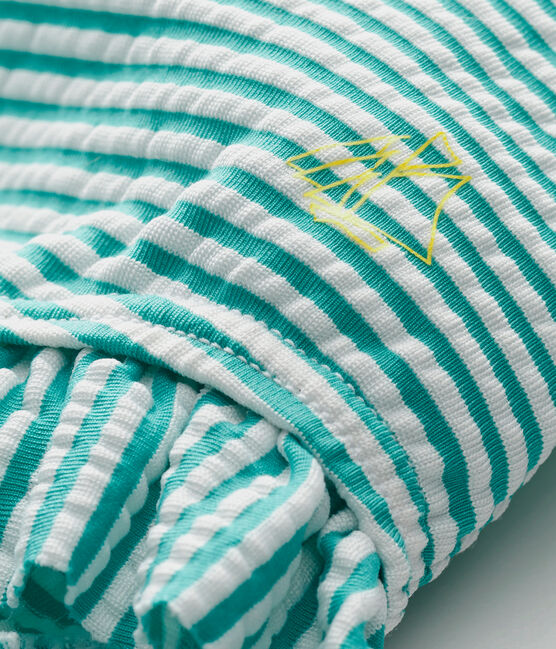 Bañador para bebé niña verde FLAG/blanco LAIT