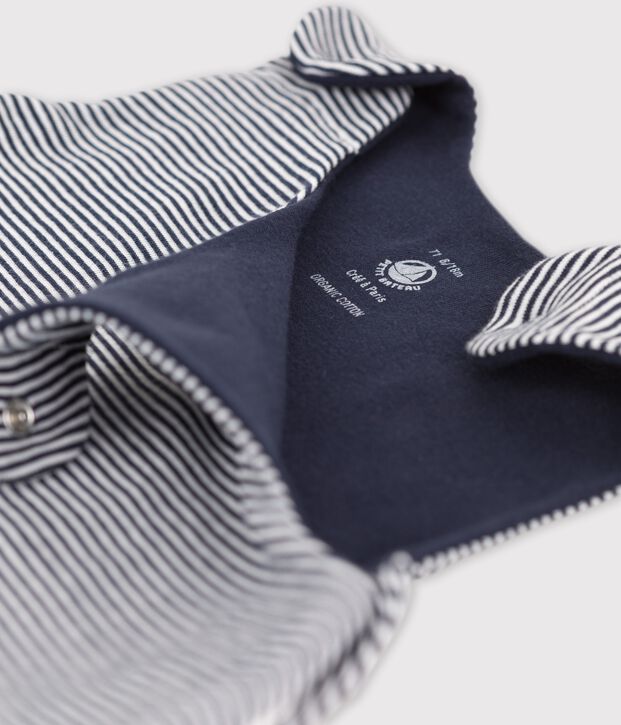 Saco de dormir para beb&eacute; de algod&oacute;n a rayas TOG 0.5 azul/blanco