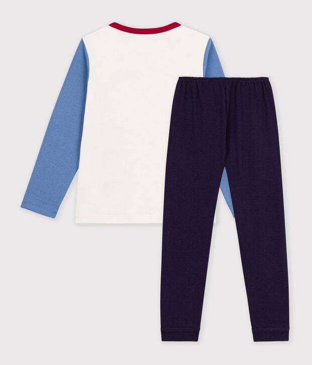 Pijama infantil de algod&oacute;n con estampado de bombero azul/multicolor