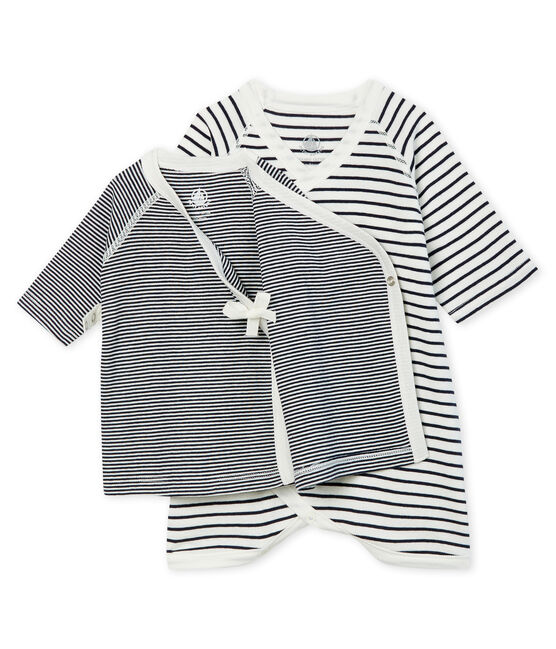 Lote de body kimono y camiseta para bebé de punto variante 1