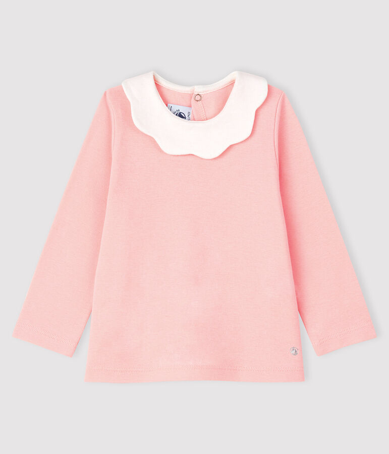 Blusa de manga larga para beb&eacute; ni&ntilde;a rosa