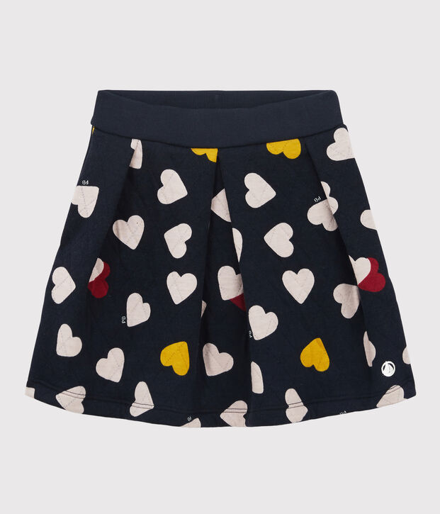 Falda de tejido t&uacute;bico acolchado de ni&ntilde;a azul/multicolor