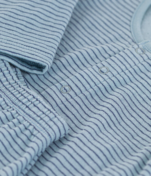 Conjunto de t&uacute;bico a rayas para beb&eacute; azul/azul/azul