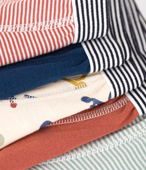 Juego de 5 b&oacute;xeres infantiles con patinete de algod&oacute;n multicolor