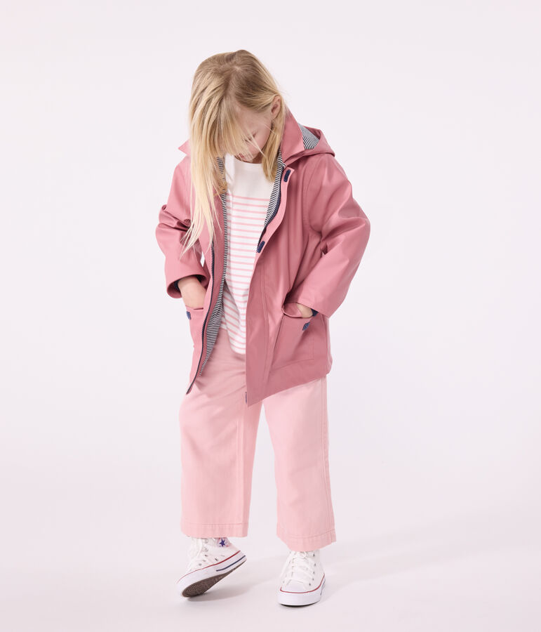Impermeable emblem&aacute;tico reciclado para ni&ntilde;a/ni&ntilde;o rosa
