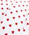 Juego de cama de corazón rojo de popelina blanco MARSHMALLOW/rojo TERKUIT