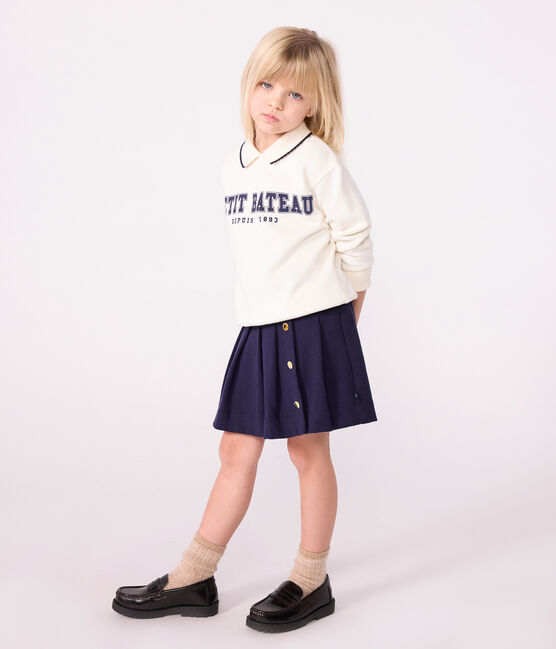 Sudadera infantil de algodón con estampado crudo MILK