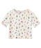 Camiseta estampada en túbico ligero para niña blanco MARSHMALLOW/blanco MULTICO