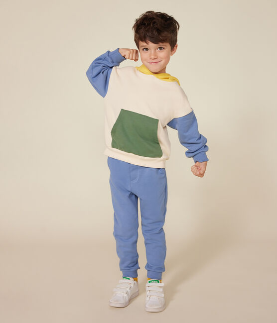 Sudadera de felpa con capucha para niño blanco AVALANCHE/ MULTICO