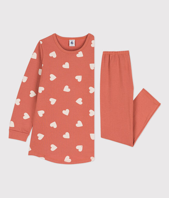 Camisón y leggings de felpa y algodón con corazón para niña BRANDY/ AVALANCHE