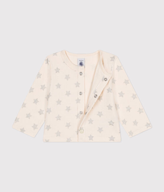Cárdigan de túbico con estampado de estrellas para bebé beige AVALANCHE/ ARGENT