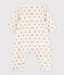 Bodyjama sin pies de algodón estampado para bebé blanco MARSHMALLOW/ ECUREUIL