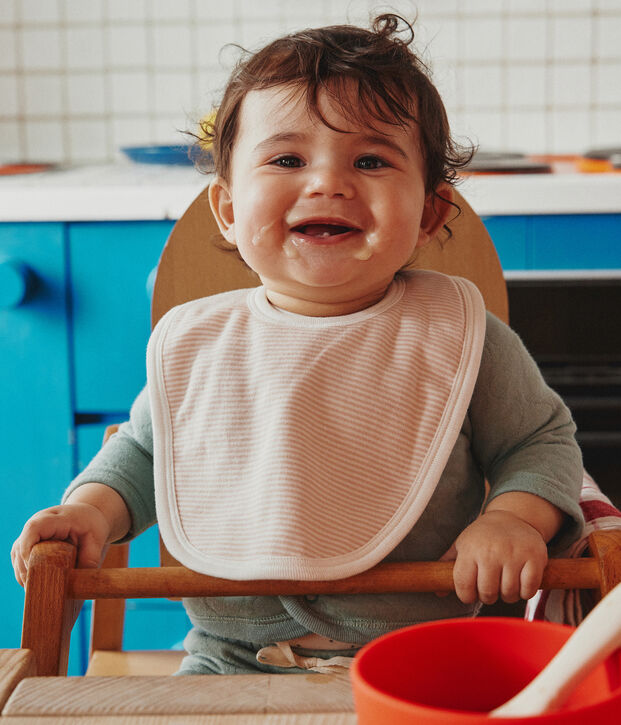 LOTE DE 2 BABEROS DE ALGOD&Oacute;N PARA BEB&Eacute; multicolor