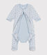 Bodyjama de terciopelo con estampado de pequeñas estrellas para bebé