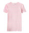 Camiseta de mujer en canalé original de rayas rosa BABYLONE/blanco MARSHMALLOW