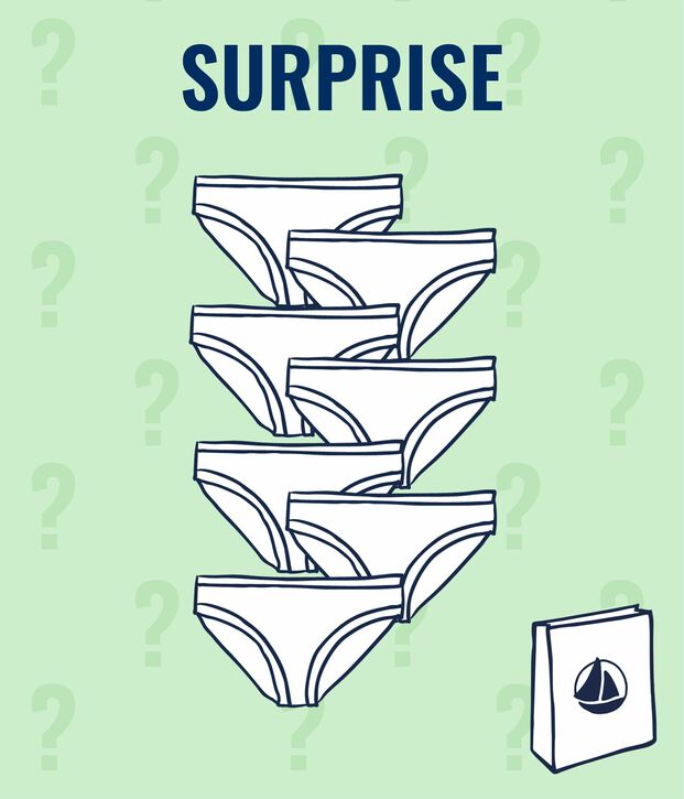 Pack sorpresa de 7 braguitas de mujer multicolor