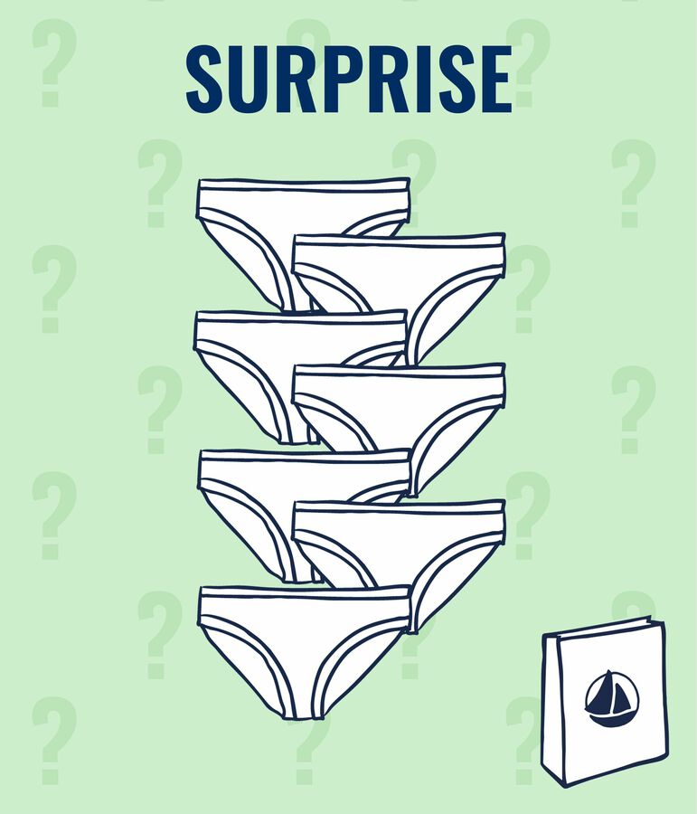 Pack sorpresa de 7 braguitas de mujer multicolor