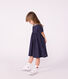 Vestido infantil liso de algodón de manga corta