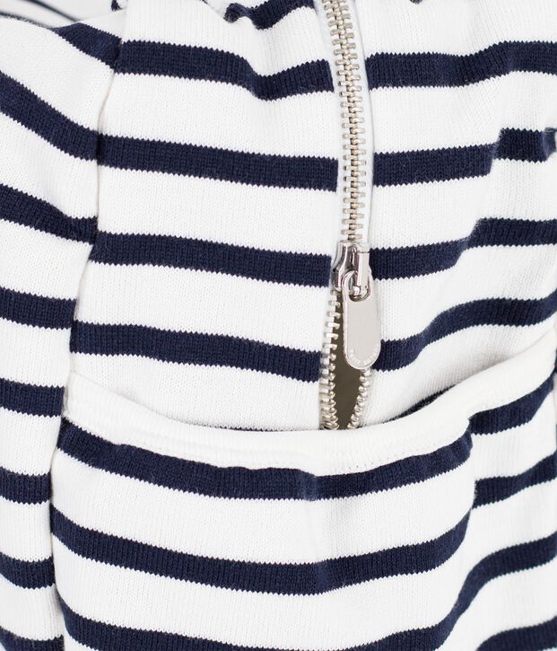 Bolsa de maternidad para beb&eacute; de algod&oacute;n a rayas blanco/azul