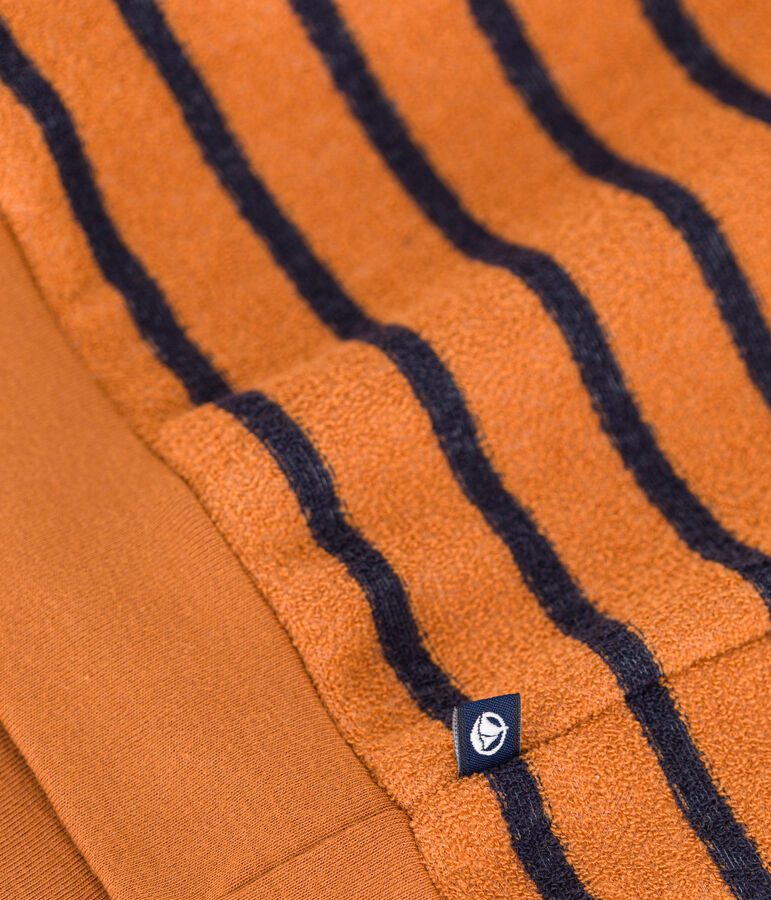 Sudadera de rizo de ni&ntilde;a/ni&ntilde;o marron/azul