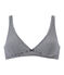 sujetador para mujer en jersey lycra efecto second skin azul ABYSSE/blanco LAIT