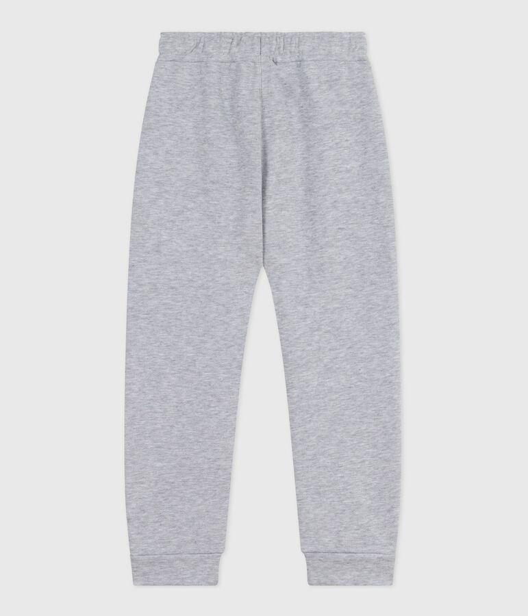 Pantal&oacute;n infantil de jogging liso de algod&oacute;n gris