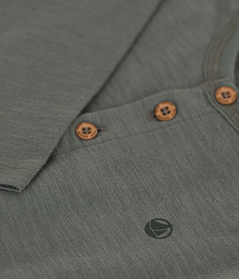 Camiseta de algod&oacute;n de manga larga de ni&ntilde;o gris