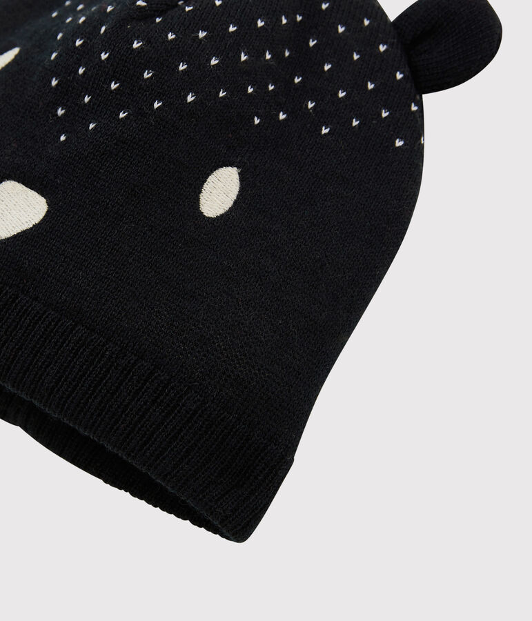 Gorro de punto de beb&eacute;. azul SMOKING