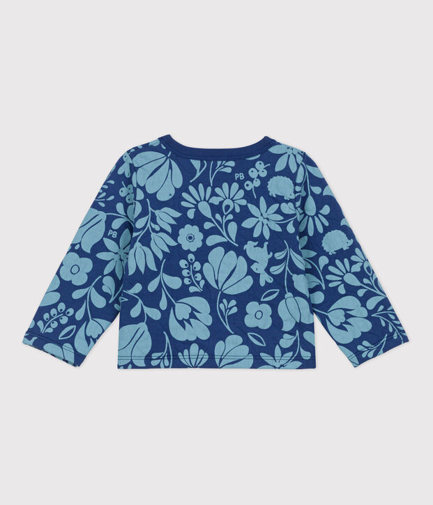 C&aacute;rdigan estampado de t&uacute;bico acolchado para beb&eacute; azul/azul