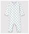 Pijama enterizo sin pies con estrellas grises de bebé de algodón blanco ECUME/gris MISTIGRI