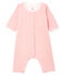 Bodyjama sin pies para bebé niña de punto rosa CHARME/blanco MARSHMALLOW