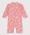 Mono anti UV con estampado de flores para bebé rosa CHARME/blanco MARSHMALLOW