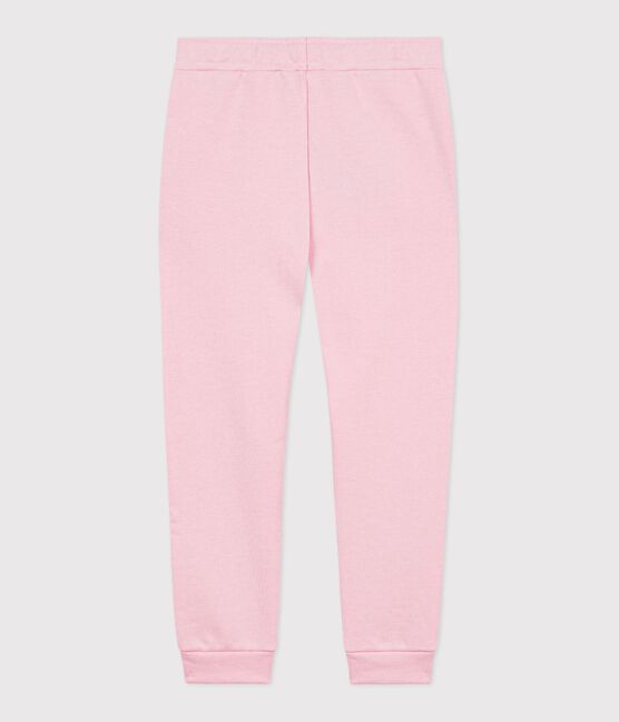 Pantalón infantil de jogging liso de algodón rosa MARQUISE