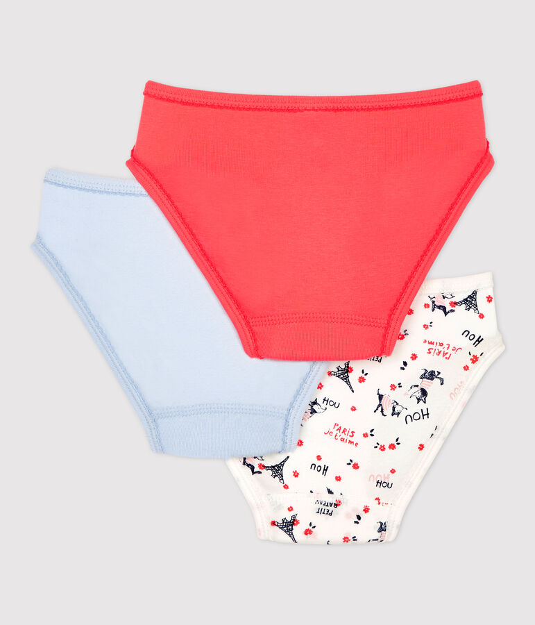 Juego de 3 braguitas con estampado de Par&iacute;s de ni&ntilde;a de algod&oacute;n org&aacute;nico multicolor