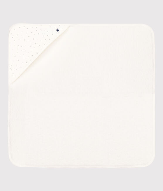 Capa de baño de rizo blanco MARSHMALLOW/gris GRIS