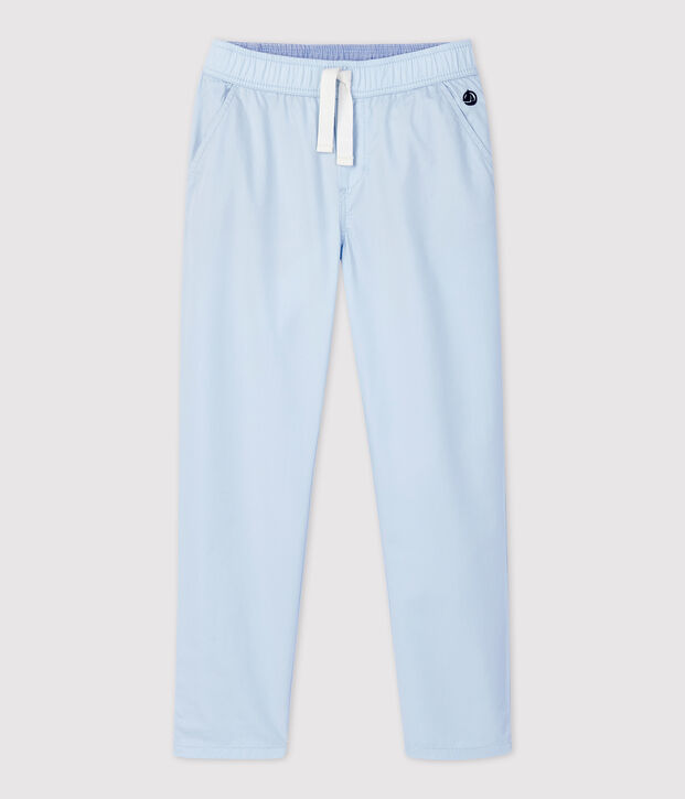 Pantal&oacute;n de corte normal de sarga de algod&oacute;n de ni&ntilde;o azul