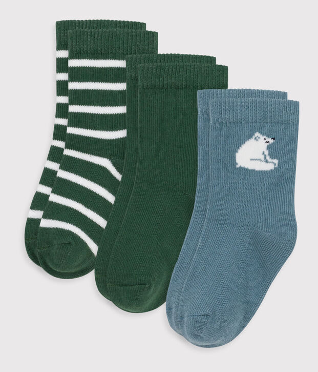 3 pares de calcetines de algod&oacute;n para beb&eacute; multicolor