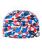 Gorrito bebé niña en muletón estampado blanco MARSHMALLOW/blanco MULTICO