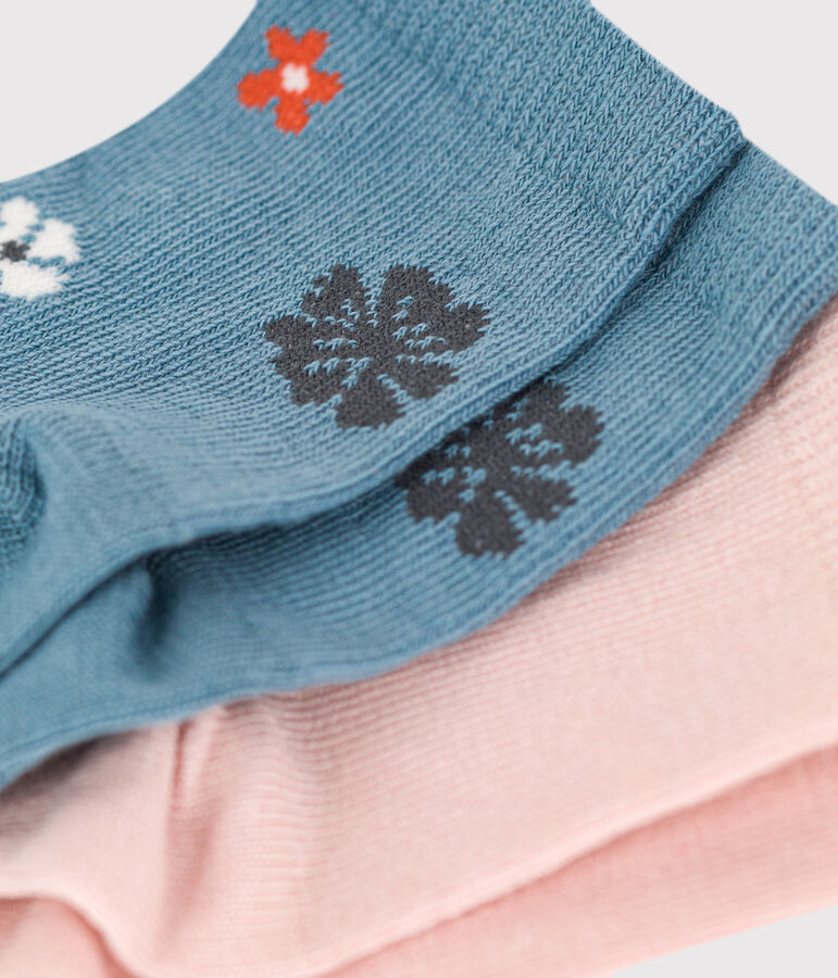 Juego de 2 pares de calcetines para beb&eacute; multicolor