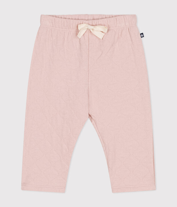 Pantal&oacute;n de t&uacute;bico acolchado para beb&eacute; rosa