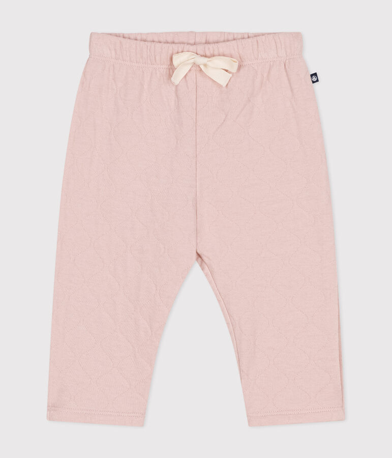Pantal&oacute;n de t&uacute;bico acolchado para beb&eacute; rosa