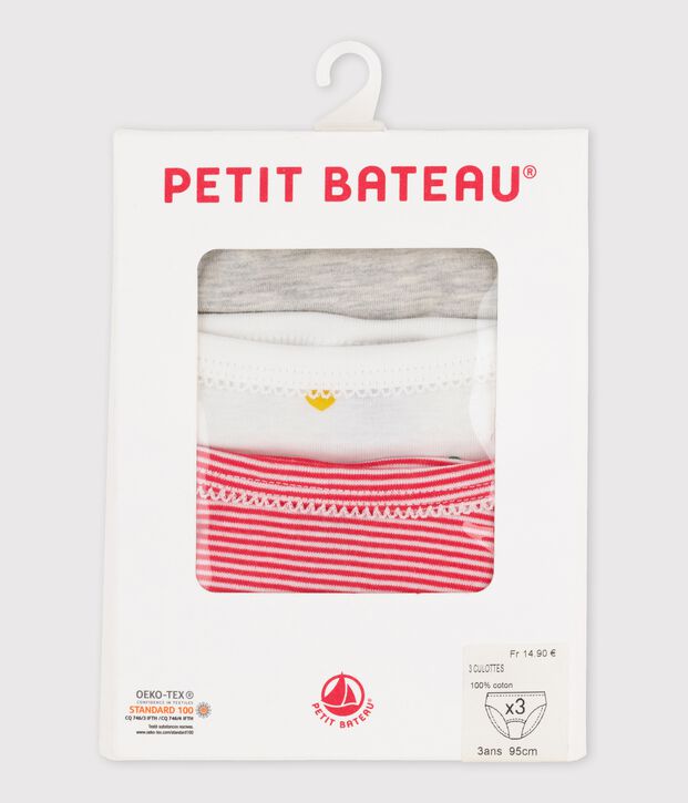 Tres braguitas para ni&ntilde;a multicolor