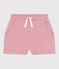 Shorts infantiles de algodón liso rosa CHARME