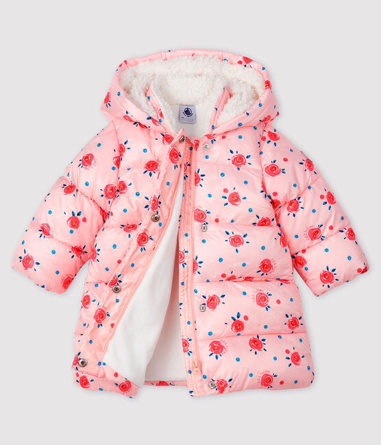 Plumón acolchado para bebé niña rosa MINOIS/blanco MULTICO