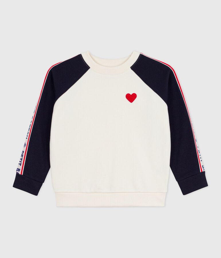 Sudadera infantil de algod&oacute;n crudo MILK