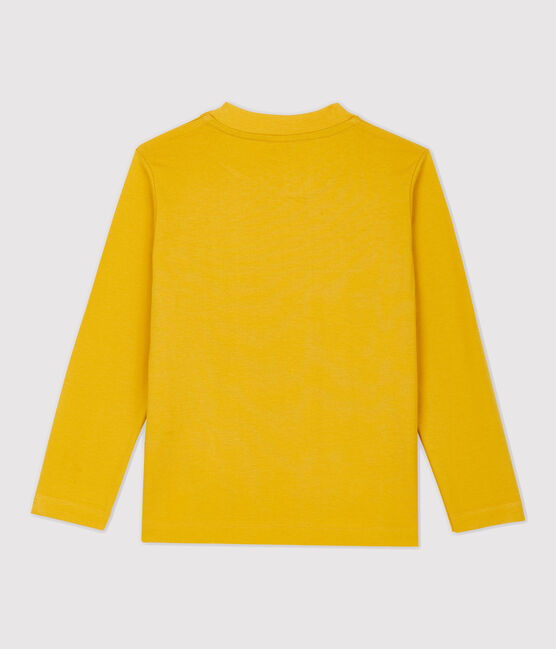 Camiseta de manga larga de algodón de niño amarillo BOUDOR