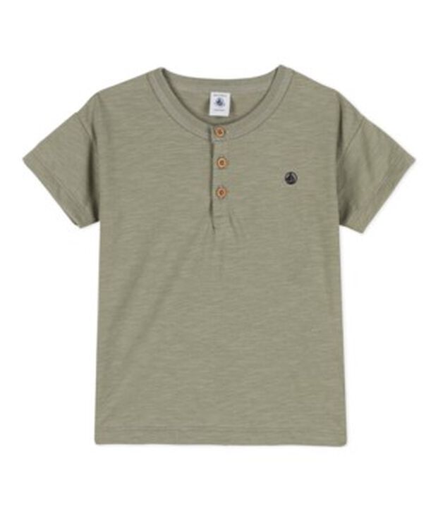 Camiseta de algod&oacute;n de manga corta para ni&ntilde;o verde