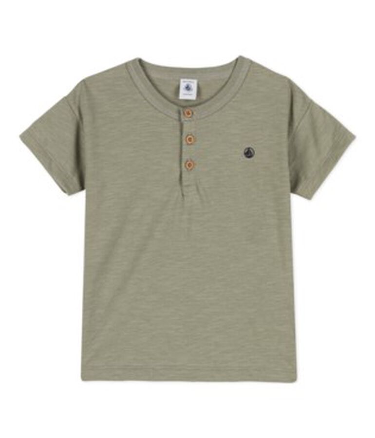 Camiseta de algod&oacute;n de manga corta para ni&ntilde;o verde